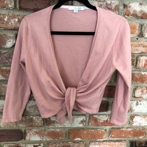 Boden cotton tie front sweater